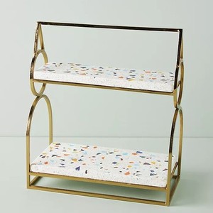 Elegante Metal hecho a mano acabado dorado Eltroplated decoración del hogar Reck superventas soporte de papel higiénico - Product Image 2