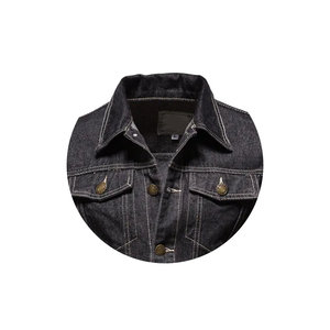 Vente en gros de vestes pour hommes vestes en jean pour hommes avec poches latérales vestes en jean décontractées acceptent le service OEM avec logo personnalisé - Product Image 2