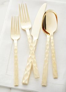 Couverts en acier inoxydable couverts de luxe dorés pour mariages, banquets, repas à la maison, vaisselle, ustensiles de cuisine et événements - Product Image 2