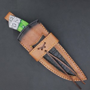 Wholesale Stainless Steel Fixed Hunting <b>Knife</b> Hand Engraved Leather <b>Sheath</b> OEM High Durability 3-Year Warranty Dollar <b>Sheath</b> - Product Image 5