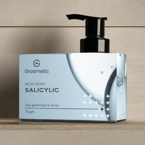 GROSMETIC 100% Organic Natural Salicylic Face <b>Soap</b> <b>Whitening</b> and Brightening Product - Product Image 1