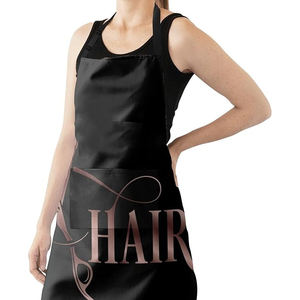 Cape de barbier de salon, cape de coupe de cheveux noire, cape de coiffure de salon de coiffure antistatique, outil de tablier imperméable en tissu adulte - Product Image 3