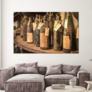 Impresión en lienzo de arte de vino vintage - Decoración de pared moderna para amantes del vino, 1P:Gallery Wrapped - Product Image 1