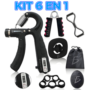 Kit Impugnatura in Silicone 6-in-1 per Uso Domestico, Attrezzo per Rafforzare la Presa di Mani e Dita, con Contatore Incluso - Product Image 2