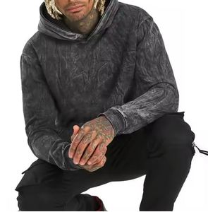 Men Acid Wash Hoodies / New Fashionable Street Wear Men Comfortable Breathable Acid Wash Hoodies - Product Image 3