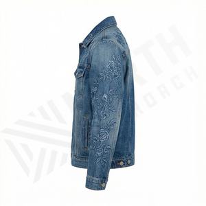 Vêtements d'été pour femmes Coupe ajustée Boutonnage manches longues Casual Streetwear Vestes en jean courtes Couleur personnalisée Vêtements d'extérieur élégants - Product Image 3