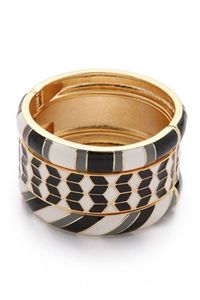 Fashion Geometric Pattern Resin <b>Bangle</b> <b>Bracelet</b> Unisex Stylish <b>Bangle</b> Trendy Design Acrylic Jewelry White Black Fancy Party - Product Image 2