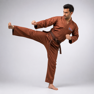Best Price Strong Comfortable Cotton Martial Arts Wear Unisex Featuring Well-Fitted <b>Kimono</b> Suit Front Logo Durable Breathable - Product Image 1
