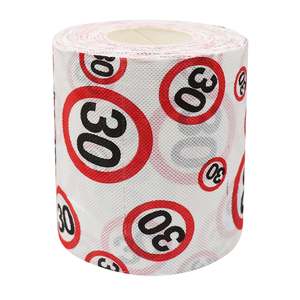 Papier toilette jetable doux pour 30e anniversaire, 15 g/m², 3 plis, résistant, imprimé - Product Image 2