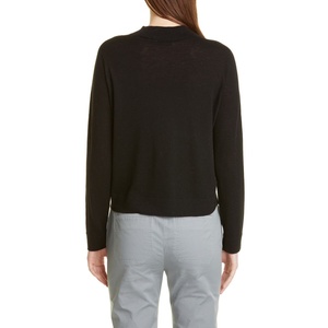 Cardigan da Donna Vince in Misto Lana e Mohair con Collo a Imbuto, Traspirante, Nero, Taglia L, per la Stagione Invernale - Product Image 2