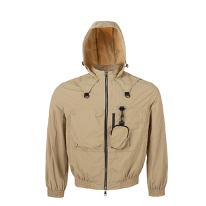 Chaqueta Cortavientos Personalizada con Capucha, de Lona, Corte Ajustado, para Hombre, Invierno, Alta Calidad, Transpirable, de Secado Rápido - Product Image 1