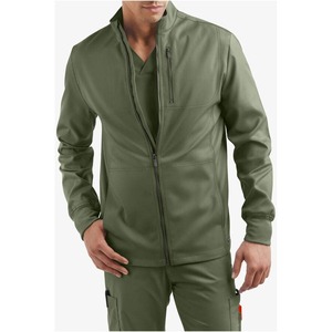Enfermera Scrubs chaqueta estiramiento enfermería Scrubs Softshell chaqueta manga larga médico Scrubs cremallera chaqueta - Product Image 4