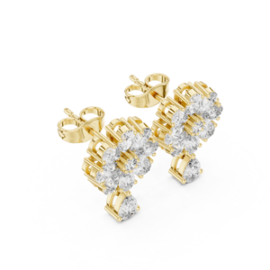 Diamond <b>Earrings</b> S925 Sterling Silver Fine VVS Moissanite Romantic <b>Heart</b> Women Stud <b>Earrings</b> - Product Image 3