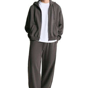 เสื้อสเวตเตอร์โอเวอร์ไซส์ใส่ได้ทั้งชายและหญิงเสื้อมีฮู้ดโอเวอร์ไซส์ผ้าคอตตอนสไตล์สตรีทแวร์ผ้า100% มีฮู้ดเสื้อฮู้ดเปิดไหล่ตก - Product Image 2