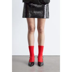 Escarpins tendance en cuir verni à talon ouvert, talon de 8 cm, élégants, à bout pointu, à enfiler, pour la saison printanière - Product Image 1