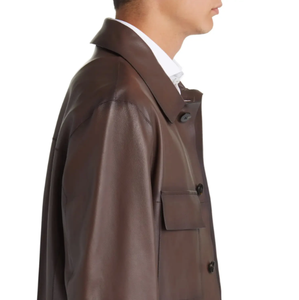 Camisas de Hombre de Terciopelo para Otoño, Estilo Vintage, Cuello Alto, Corte Holgado, Fabricante OEM ODM - Product Image 6