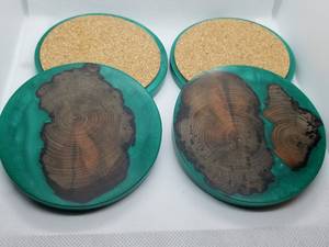 Dessous de verre de thé de café de résine époxy personnaliser la taille et la couleur meilleure qualité - Product Image 5