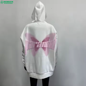 Sweat-shirts à capuche unisexes 320 g/m² personnalisés, effet délavé, épaules tombantes, style streetwear, 100 % coton molletonné/éponge française - Product Image 3