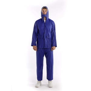 wholesale high quality rainsuit waterproof Factory In Stock <b>Rainwear</b> Adult Raincoat <b>PVC</b> waterproof outdoor raincoat - Product Image 6