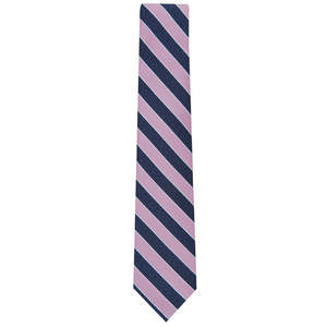 Corbata de satén rosa con rayas Trumbull para hombre, talla única - Product Image 2