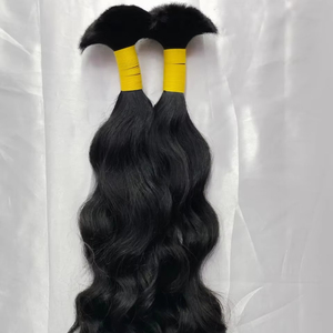 Onda Natural remy a granel del pelo humano de la onda No piojos y nueces cabello remy Mejor calidad pelos de smvimpex India - Product Image 1