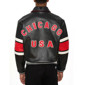 เสื้อแจ็คเก็ตหนังผู้ชายคุณภาพสูงจากโรงงาน Avirex มีหลายสีให้เลือก - Product Image 4