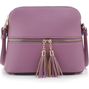 Bolso Bandolera Cruzado de Piel Sintética con Textura de Guijarros para Mujer, Estilo Minimalista, con Cierre de Cremallera - Product Image 6