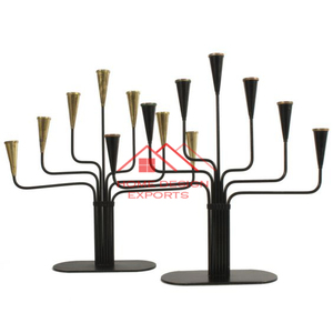 Porte-bougie en métal en aluminium moulé pour la décoration de la lumière des bougies à la maison, à l'hôtel, au restaurant, prix de gros - Product Image 4