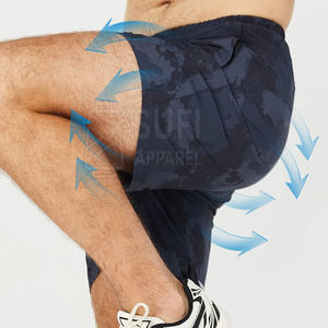 กางเกงขาสั้นออกกำลังกายผู้ชายขายดี คุณภาพสูง ทรงสปอร์ต เอวยางยืดปานกลาง สีพื้น ผ้าไนลอน/โพลีเอสเตอร์ เป็นมิตรกับสิ่งแวดล้อม ระบายอากาศได้ดี - Product Image 4