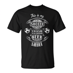 T-shirt rétro pour les amateurs de football, vintage, pour boire de la bière et bavarder - Product Image 2