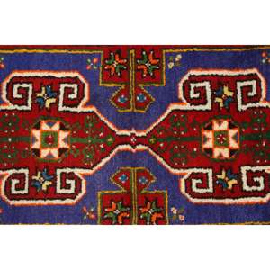 Alfombra Turca de 1.6x3.3 pies, Alfombra Vintage, Alfombra de Lana Azul Ombré - Product Image 5