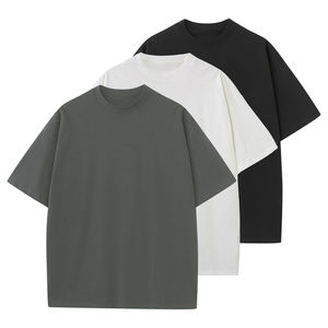 Comprar transpirable 100% algodón de alta calidad Drop Shoulder Baggy Hombres Camisetas Diseño de logotipo personalizado Loose Fit Oversize en Nurak 2025 - Product Image 1