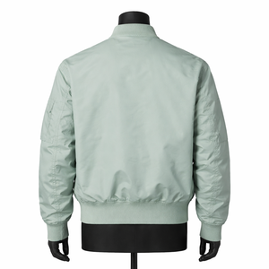 Chaqueta Bomber de Lona para Hombre, Cuello Alto, Logotipo Frontal, OEM, Resistente al Viento, Transpirable, Precio Económico, Venta al Por Mayor - Product Image 2