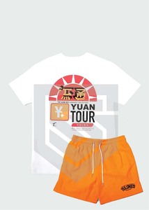 2025 New Arrival High Quality T-shirt and Shorts Set Cotton Unisex Logo High Street Casual Summer Shirt and Shorts - Product Image 6