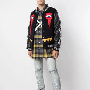 Chaqueta Varsity de Invierno de Lona y Forro Polar, Estilo Moderno y Personalizado, de Alta Calidad, Secado Rápido, Ecológica y Transpirable para Hombre - Product Image 2