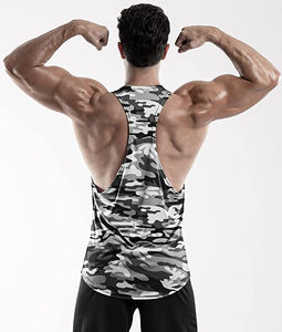 Top Hommes Y Dos Muscle Fitness Stringer Débardeur Bodybuilding Workout Gilet Personnalisé Nouveau Style Camo Hommes Débardeur avec Design Personnalisé - Product Image 2