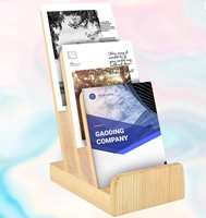 Support de carte en bois, station d'accueil, fait à la main, personnalisable, décoration d'intérieur, cadeau, comptoir de réception, utilisation murale, marque YK