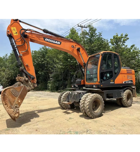 Excavatrice sur pneus d'occasion Doosan DX150W DX150-7 DX150LC DX150LC-9C 15 tonnes, machine d'occasion à pneus en caoutchouc, excavatrice de taille moyenne - Product Image 6