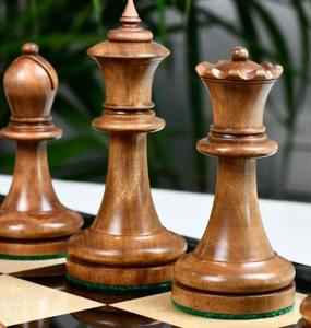 Juego de Ajedrez de Torneo de la American Chess Company de 1904, Reproducido, en Madera de Boj Negro Ebonizado y Envejecido - Product Image 4