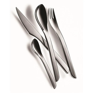 ชุดเครื่องใช้บนโต๊ะอาหารทำจากมิเรอร์เหล็กช้อนสแตนเลสเครื่องใช้บนโต๊ะอาหารงานหัตถกรรมสีดำด้าน - Product Image 3