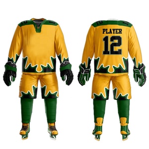 High Quality Wholesale Customize Logo & Designed Ice Hockey Uniform New Design 100% Polyester Sublimated Ice Hockey Uniform - Product Image 1