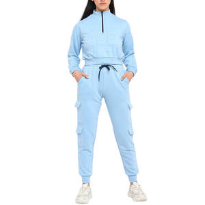 Trajes de chándal de mujer superventas en línea MOQ bajo Slim Fit mejor conjunto de chándal de mujer de moda - Product Image 1