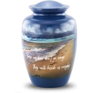Urnas de recuerdo de metal modernas de moda para cenizas, hermosos contenedores de cremación grabados personalizados para recuerdos duraderos - Product Image 6