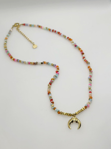 Moonriver Mujer Chic Verano 18K Oro Luna Diseño Color cálido Acero inoxidable Tipo de hebra Moda Gargantillas Collares Esencial - Product Image 2