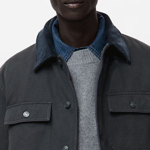 Blousons bomber respirants pour hommes avec fermeture boutonnée OEM, prix bas, tendance et à la mode, vestes pour hommes, meilleur logo personnalisé imprimé - Product Image 3