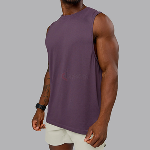 Casual Workout Muscle Vest Crew Neck Sleeveless Fitness Gym Sportswear Fabricant - Product Image 5