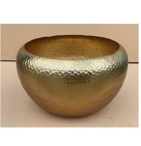 Round Irregular <b>Edge</b> Uneven Ceramic Luxury Gold Plant Pot Vase for Indoor Outdoor Showing Flower Pot - Product Image 1