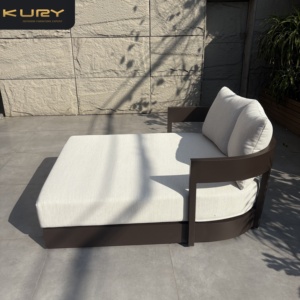 Muebles de Jardín Modernos para Patio Exterior, Tumbona Personalizada para Hotel, Resort, Piscina, Tumbona de Aluminio <span class=keywords><strong>Marbella</strong></span> Hecha a Mano - Product Image 4
