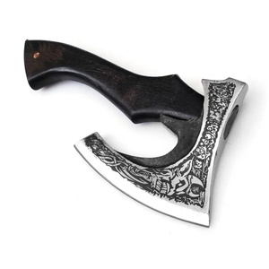 High Quality Custom Hand Forged Carbon Steel Viking <b>Axe</b> Factory Direct Camping <b>Axe</b> with <b>Wood</b> Handle for Survival Pizza <b>Cutting</b> - Product Image 6