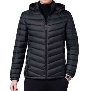 Venta al por mayor ODM OEM Nylon Bubble Jacket acolchado de invierno de los hombres brillante extraíble con capucha Puffer Chaquetas - Product Image 4